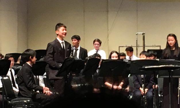 Middle School student plays first chair and solo in all-state concert
